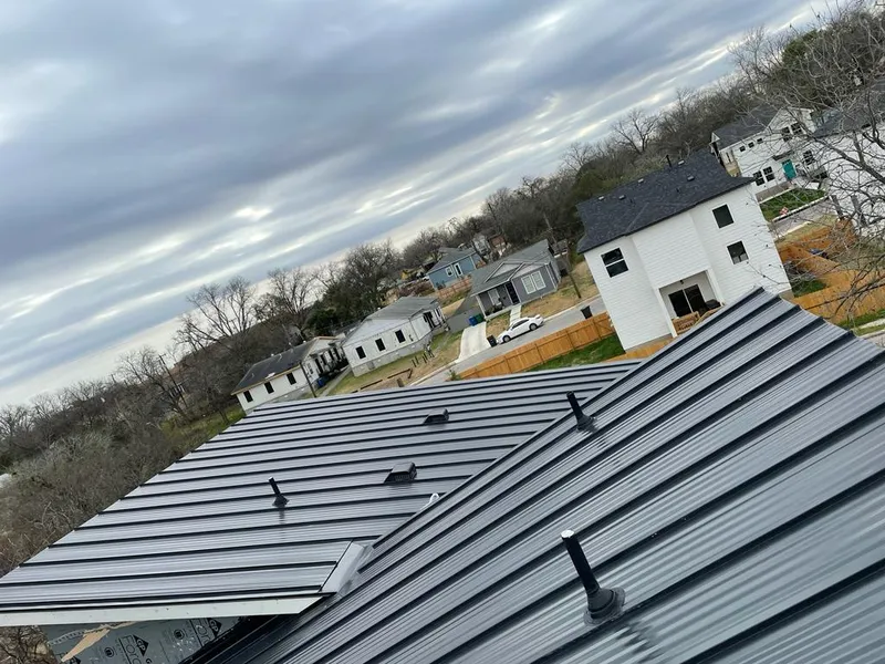 Standing seam metal roof panels with vents for Skylight Repair in Roanoke